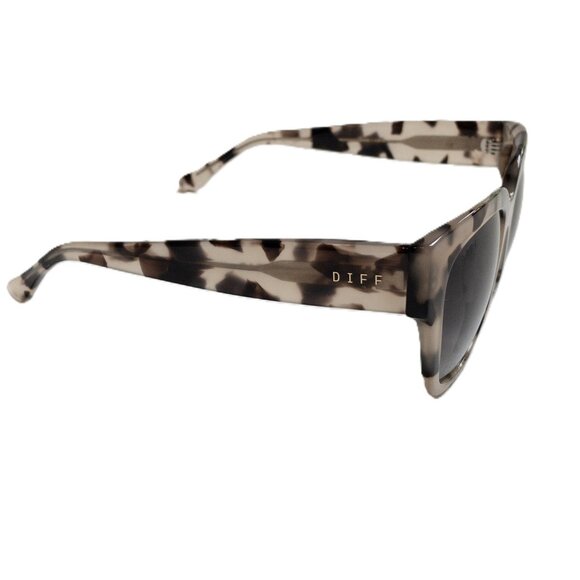 Diff Bella II Gradient Square Sunglasses Cream Tortoise Retro Oversized - Picture 7 of 13